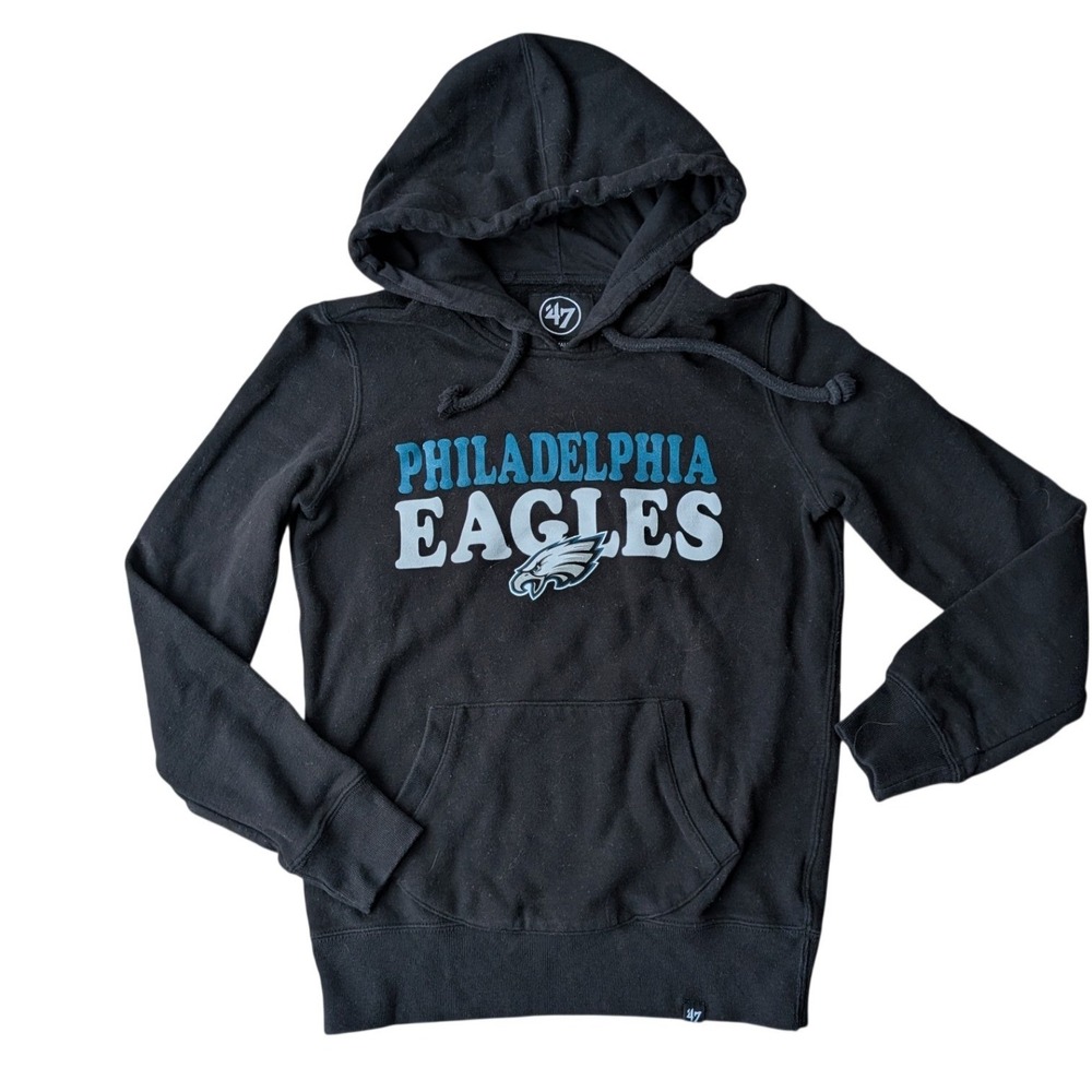 47 Brand Philadelphia Eagles Pullover Hoodie Black‎ Size Small